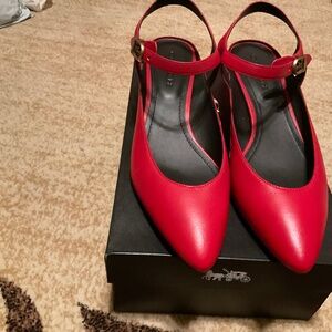 Coach kitten heel shoes in red